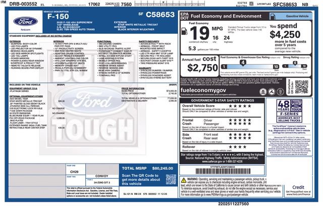 Used 2025 Ford F150 Platinum w/ FX4 Off-Road Package AWD/4WD image 26