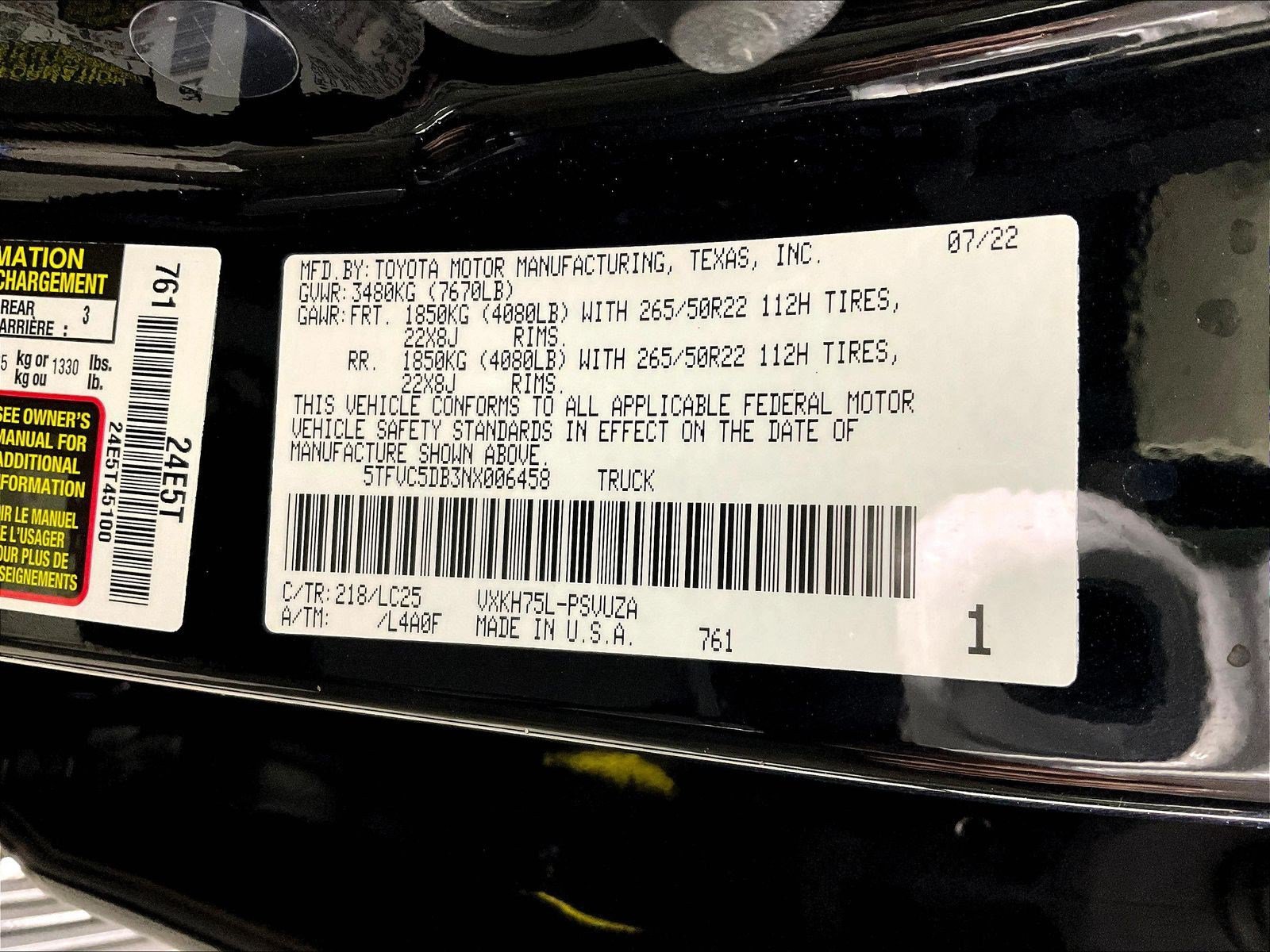 Used 2022 Toyota Tundra Capstone AWD/4WD image 20