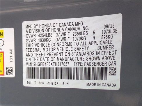 Used 2026 Honda Civic FWD Hybrid Sedan image 25