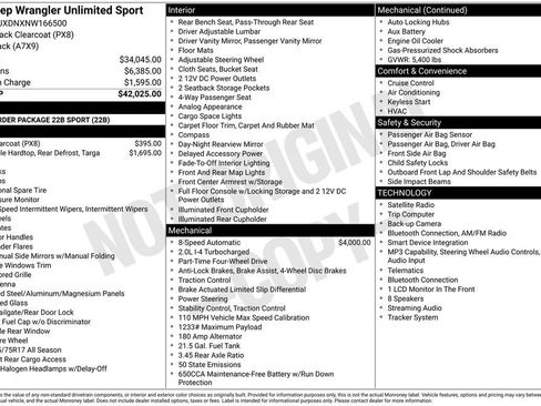 Used 2022 Jeep Wrangler Unlimited Sport AWD/4WD image 40