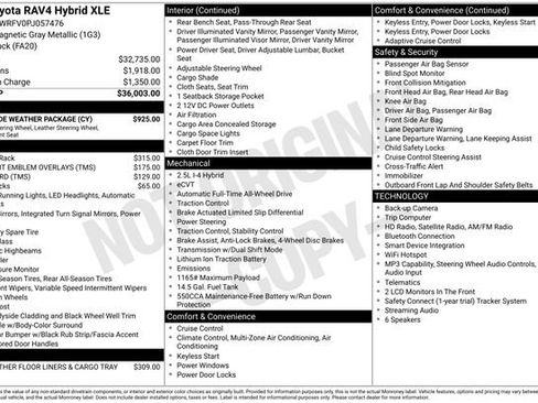 Used 2023 Toyota RAV4 XLE w/ XLE Grade Weather Package AWD/4WD image 32