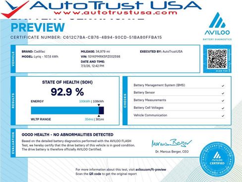 Used 2023 Cadillac Lyriq 2WD image 1