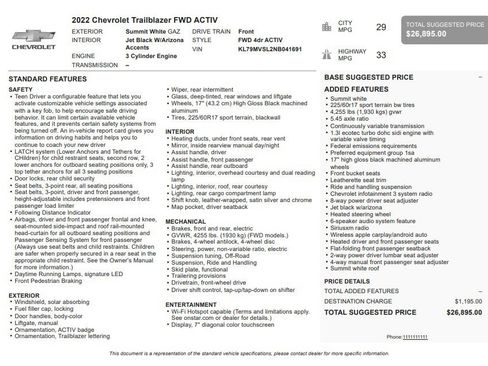 Certified 2022 Chevrolet TrailBlazer ACTIV FWD image 34