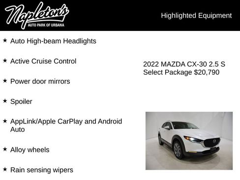 Used 2022 MAZDA CX-30 AWD 2.5 S w/ Select Package image 16
