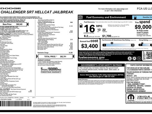 Used 2023 Dodge Challenger SRT Hellcat w/ Driver Convenience Group RWD image 34
