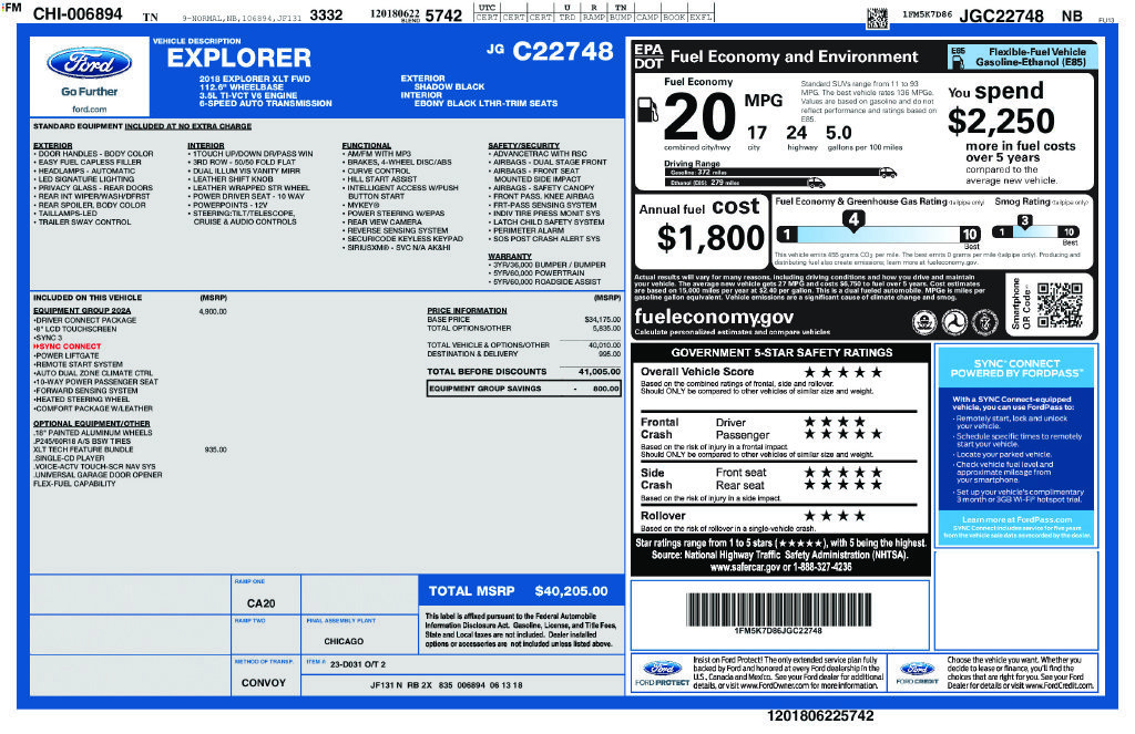 Used 2018 Ford Explorer XLT w/ Equipment Group 202A FWD image 27