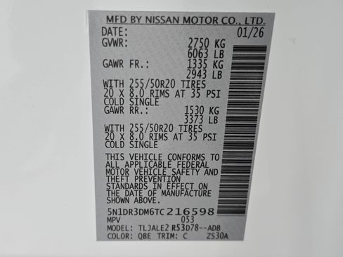 New 2026 Nissan Pathfinder Platinum image 37