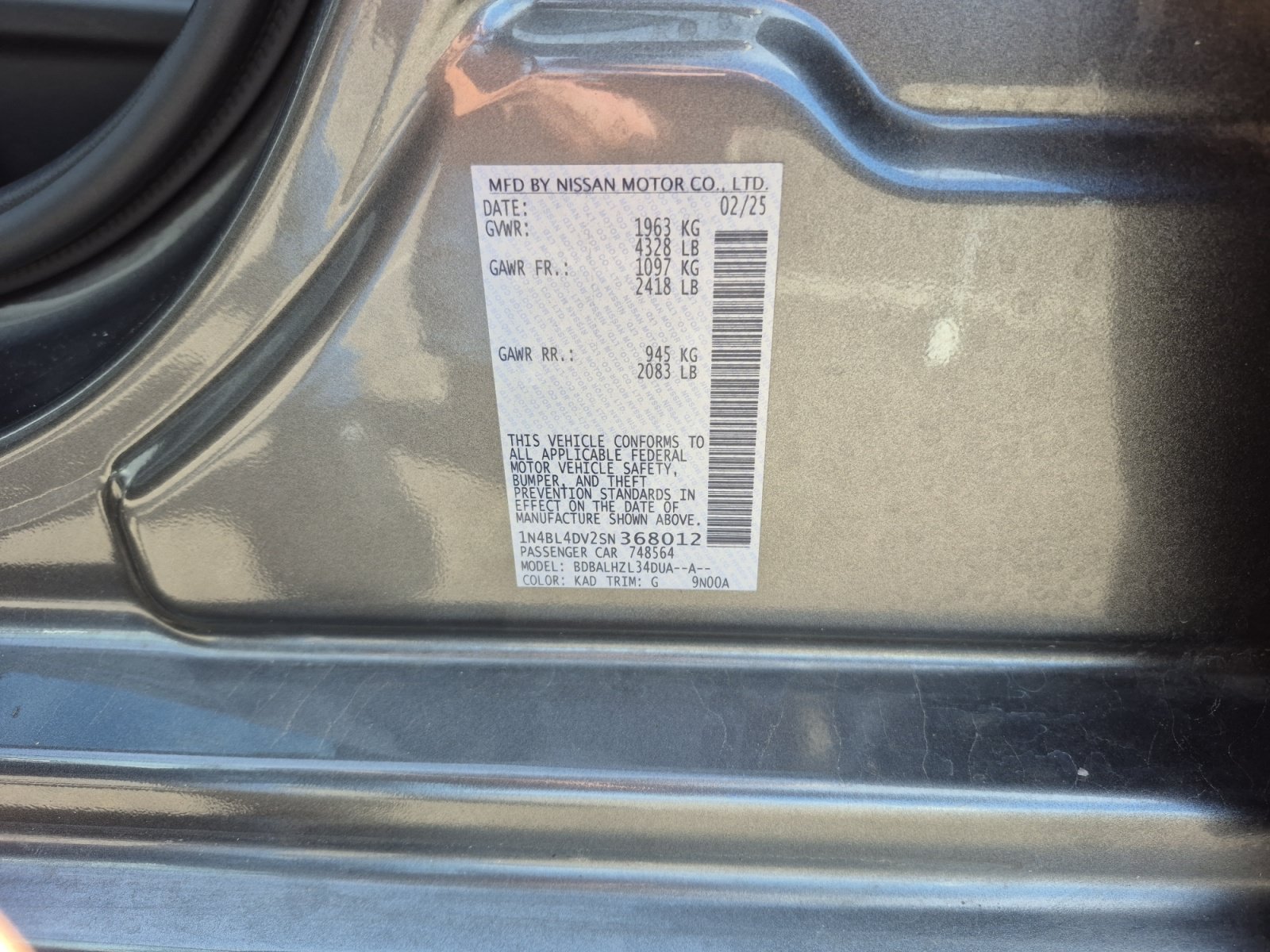 Used 2025 Nissan Altima 2.5 SV FWD image 25