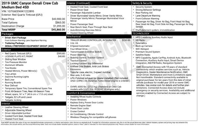 Used 2019 GMC Canyon Denali AWD/4WD image 22