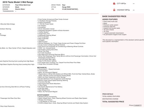 Used 2019 Tesla Model 3 Mid Range image 5