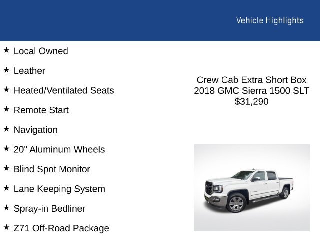 Used 2018 GMC Sierra 1500 SLT AWD/4WD image 2