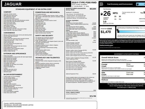 Used 2019 Jaguar F-TYPE Convertible image 23