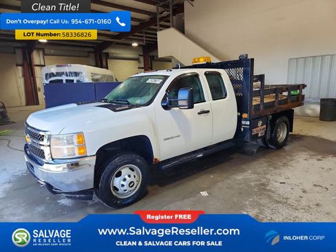 Used 2013 Chevrolet Silverado 3500 W/T w/ Snow Plow Prep Package AWD/4WD image 1