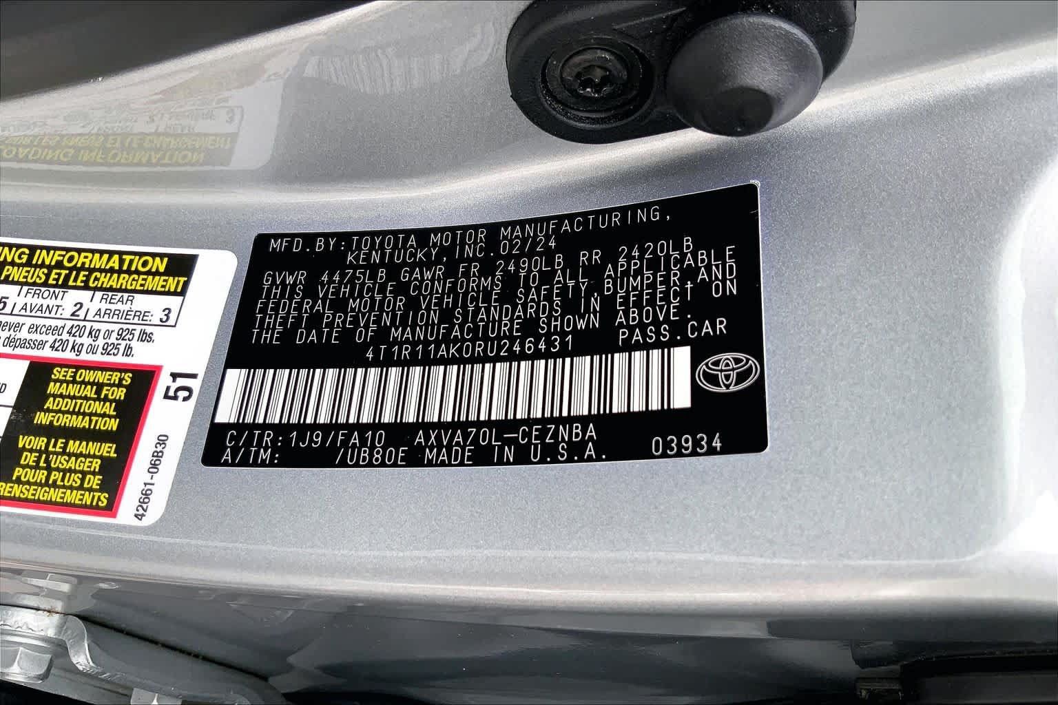 Used 2024 Toyota Camry LE w/ Convenience Package FWD image 36
