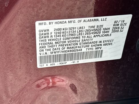 Used 2019 Honda Passport Touring image 30