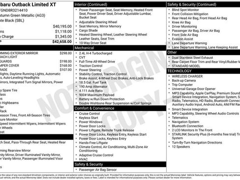 Used 2024 Subaru Outback Limited XT AWD/4WD image 20