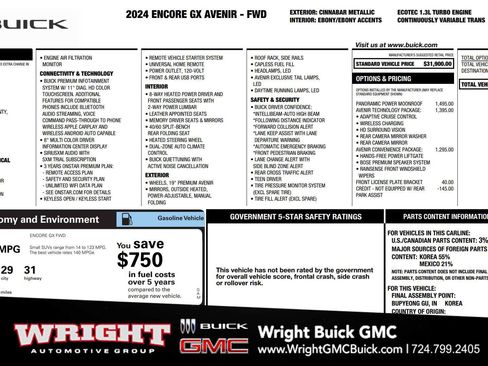 Used 2024 Buick Encore GX Avenir w/ Avenir Technology Package FWD image 1