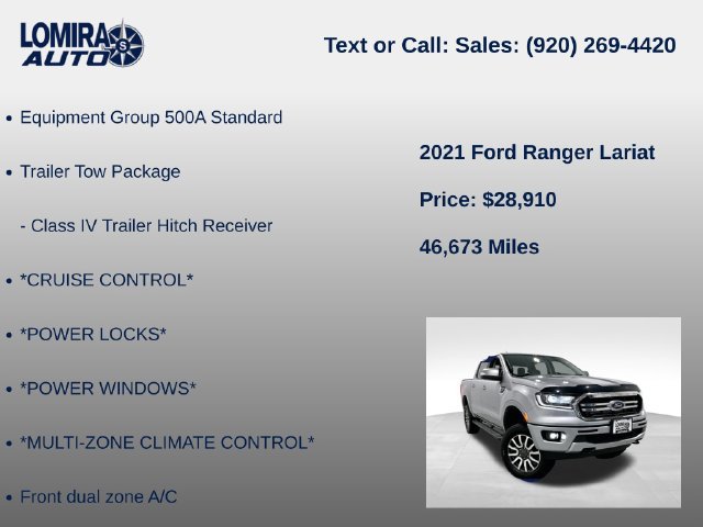 Used 2021 Ford Ranger Lariat w/ Trailer Tow Package AWD/4WD image 8