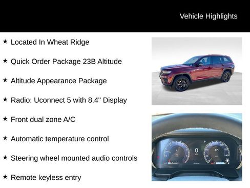 Used 2025 Jeep Grand Cherokee Altitude AWD/4WD image 9