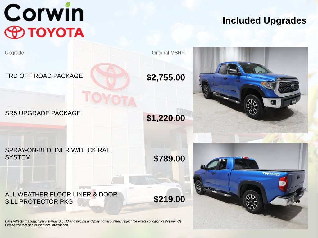 Used 2018 Toyota Tundra SR5 w/ TRD Off Road Package AWD/4WD image 4