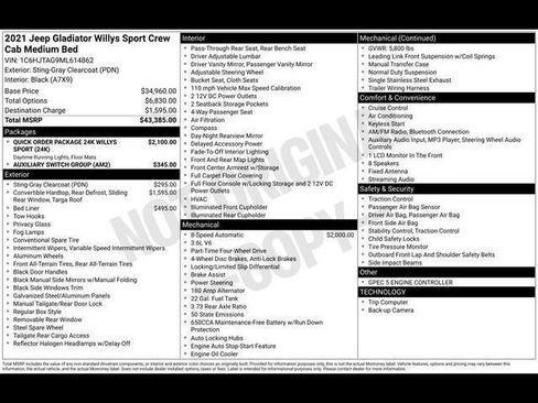 Used 2021 Jeep Gladiator Sport image 10