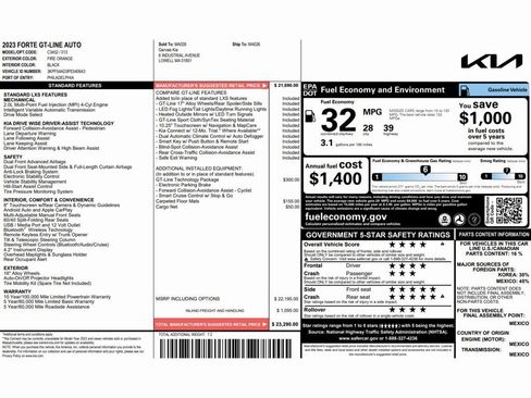 Used 2023 Kia Forte GT-Line w/ GT-Line Technology Package image 2