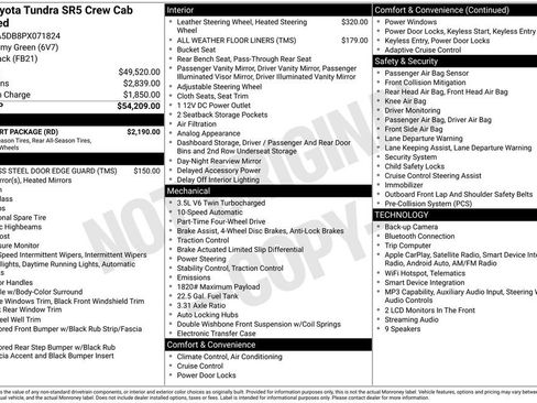 Used 2023 Toyota Tundra SR5 w/ TRD Sport Package AWD/4WD image 10