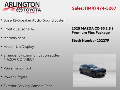 Used 2025 MAZDA CX-50 AWD 2.5 S w/ Premium Plus Pkg image 2