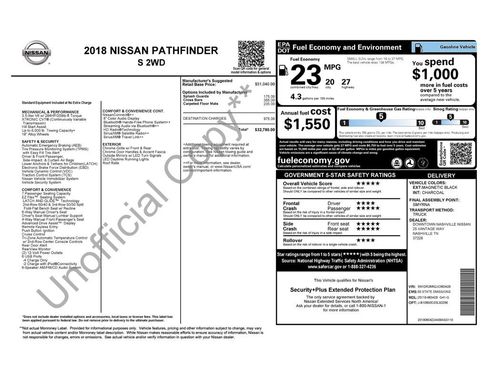 Used 2018 Nissan Pathfinder S image 2