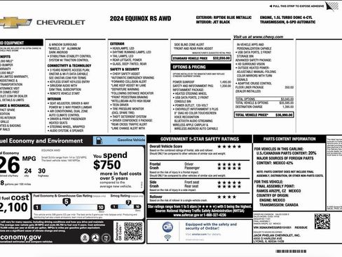 Used 2024 Chevrolet Equinox RS image 2