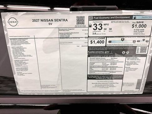 New 2027 Nissan Sentra SV w/ Floor Mat Package FWD image 36