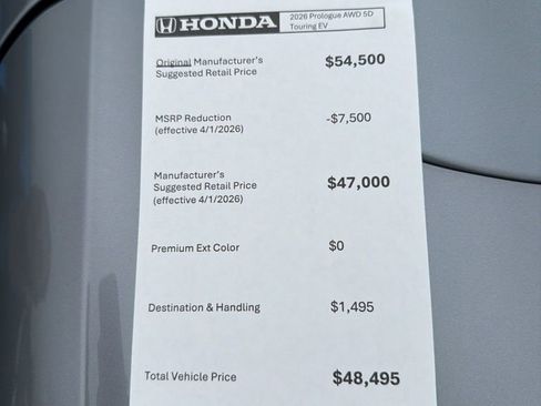 New 2026 Honda Prologue Touring image 22