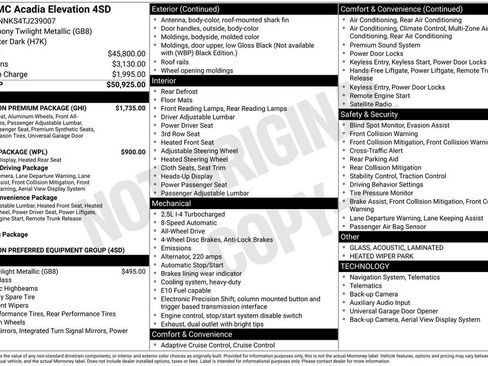 New 2026 GMC Acadia Elevation w/ Elevation Premium Package AWD/4WD image 46
