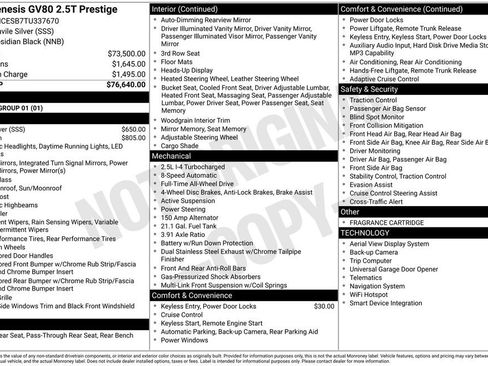New 2026 Genesis GV80 2.5T Prestige image 5