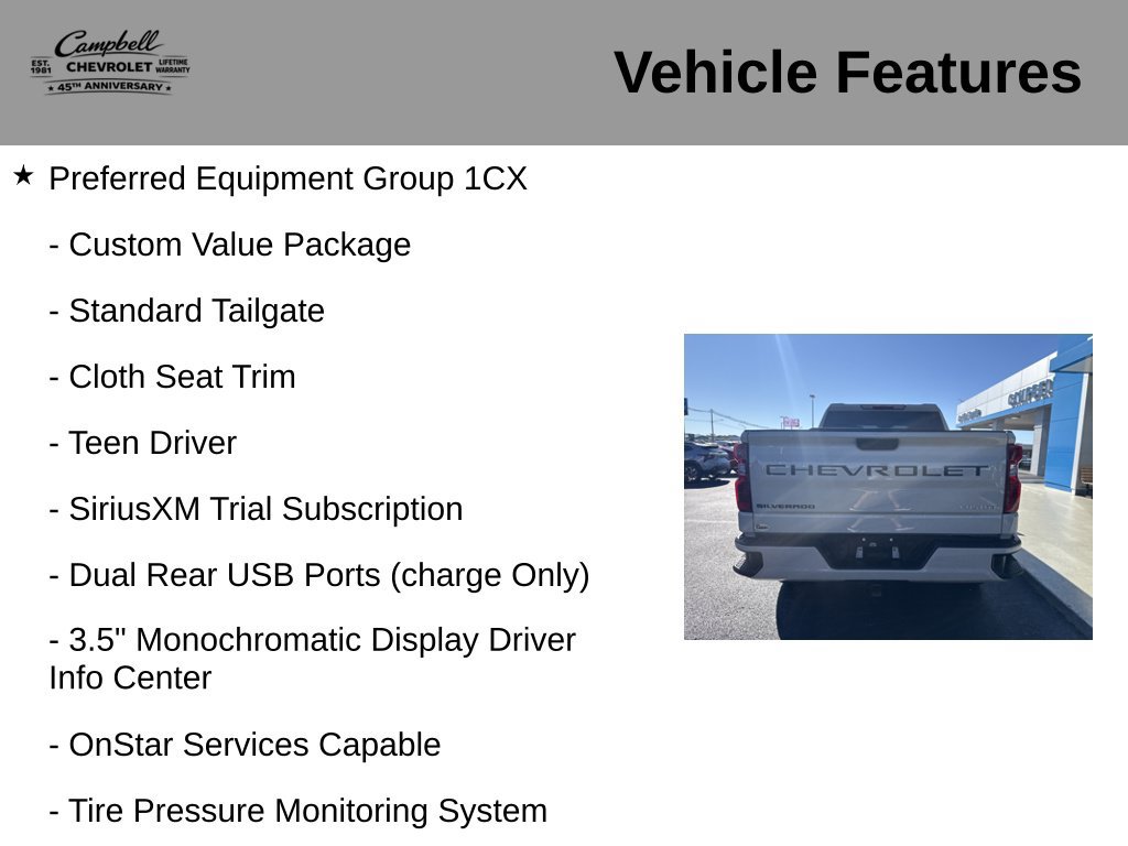 Used 2026 Chevrolet Silverado 1500 Custom w/ Turbomax Blackout Package AWD/4WD image 16