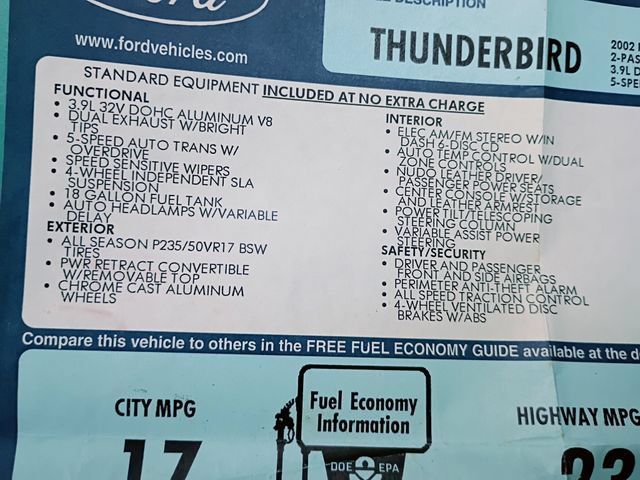 Used 2002 Ford Thunderbird RWD image 50