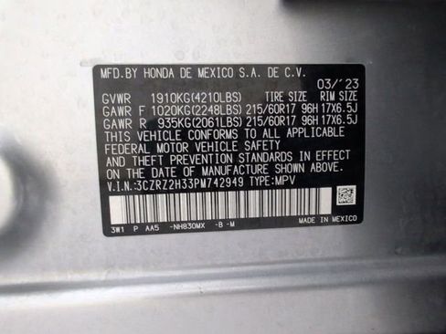 Certified 2023 Honda HR-V LX image 37