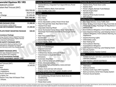 Used 2023 Chevrolet Equinox RS w/ RS Leather Package FWD image 39