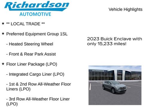 Used 2023 Buick Enclave Essence w/ LPO, Floor Liner Package FWD image 11