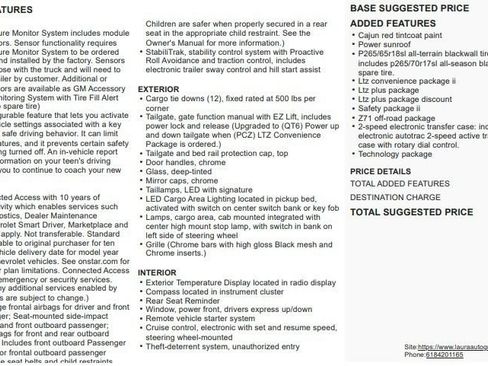 Certified 2019 Chevrolet Silverado 1500 LTZ w/ LTZ Plus Package AWD/4WD image 2