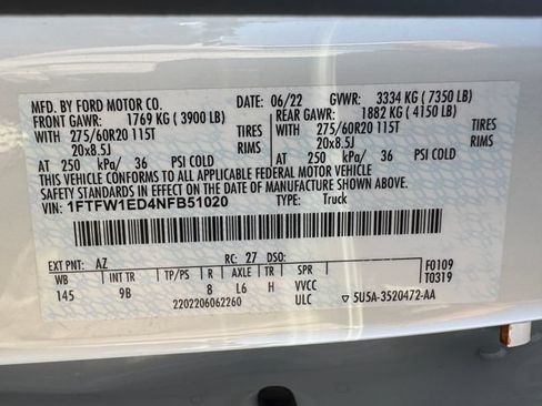 Certified 2022 Ford F150 Platinum w/ Equipment Group 701A High AWD/4WD image 32