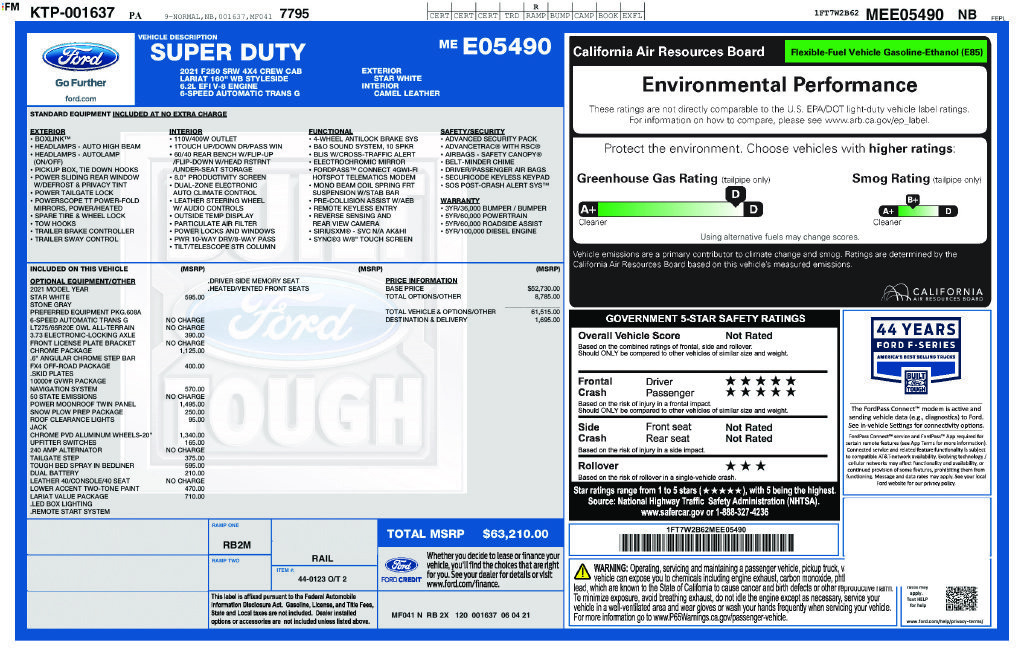 Used 2021 Ford F250 Lariat w/ Chrome Package AWD/4WD image 6