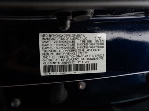 Certified 2022 Honda Pilot Sport image 44