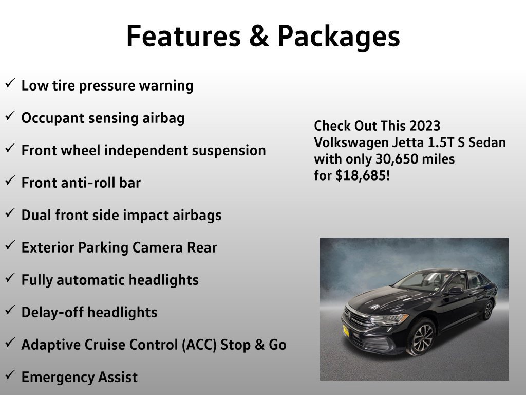 Used 2023 Volkswagen Jetta S w/ IQ.Drive Package FWD image 13