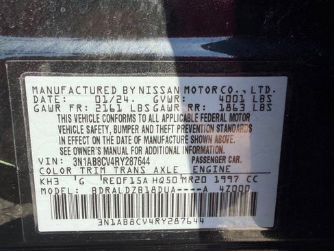Used 2024 Nissan Sentra SV FWD image 16