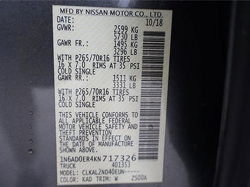 Used 2019 Nissan Frontier SV image 18