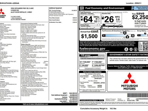 Used 2024 Mitsubishi Outlander SEL image 2