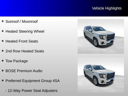 Used 2021 GMC Yukon XL SLT w/ Rear Media and Nav Package AWD/4WD image 8