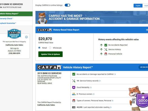 Used 2019 BMW X3 sDrive30i w/ Convenience Package image 2