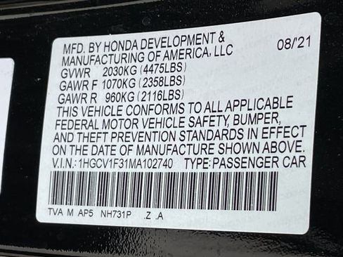 Certified 2021 Honda Accord Sport image 28